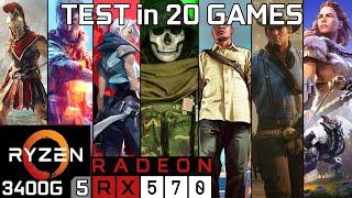 Test 20 Games with RX 570 & Ryzen 5 3400G & 8GB RAM