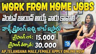 ట్రైనింగ్ లో 15,000/- జీతం || Permanent Work From Home Jobs || Latest jobs in Telugu || Online Work