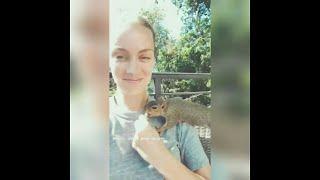 Rachel skarsten feeds the squirrel #109