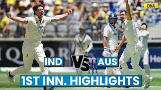 IND Vs AUS Highlights 1st Test: India All Out At 150, Australia's Hazelwood Steals The Show BGT 2025