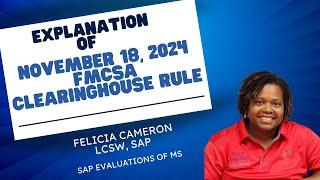 Understanding the November 18, 2024 FMCSA Clearinghouse Rule