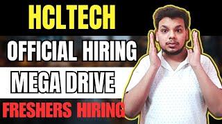 HclTech Mega Drive | OFF Campus Drive For 2025 , 2024 , 2023 Batch Hiring | Latest Fresher Jobs