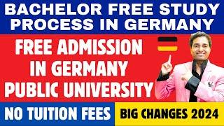 Bachelor Free Study Process in Germany | Free Admission in German Public University | No Tuition Fee