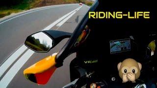 YAMAHA R1 2015 onboard nella nebbia