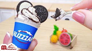 Making Miniature DQ Blizzards Ice cream In Mini Kitchen | ASMR Cooking Mini Food