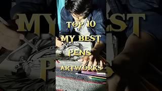 top 10 artworks making by pen #art #top #hanuman #shorts