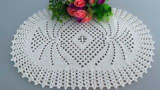 Simple Oval crochet rug, complete step by step PART 1