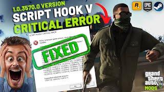 How to FIX Script Hook V Critical Error In 2 MINUTES | June 2025 (rockstar, epic, steam)