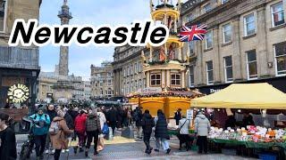 Newcastle UK  Walking Tour December 14, 2024 City Walk 4K HD England 󠁧󠁢󠁥󠁮󠁧󠁿