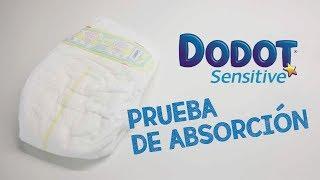 Prueba de absorción, pañales Dodot Sensitive