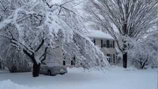 Snow storm in Columbia, Maryland.