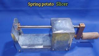 How To Make Spring Potato Slicer !! Spiral Potato !! Diy Spring Potato Machine !! kitchen Tools