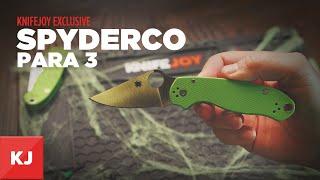 Spyderco C223GPNGR Green Para 3 KnifeJoy Exclusive