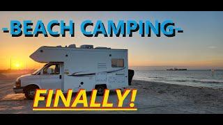 GALVESTON BEACH CAMPING!!