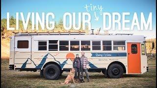 Living Our Tiny Dream | Converting a School Bus into our Cabin on Wheels to Travel North America