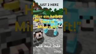 "Nur ein halbes Herz in Minecraft!" #funny #minecraft