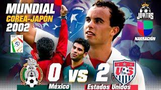 El TRI se sentía en el QUINTO PARTIDO y MORDIÓ el POLVO 2-0 vs USA  Univisión  COREA Y JAPÓN 2002