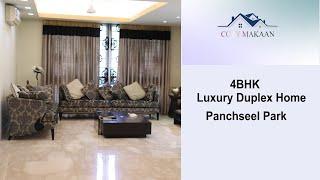 4 BHK Duplex House Luxury Apartment for rent Panchsheel Park South Delhi | Luxury Interiors