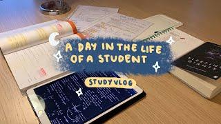 A day in the life of a student || Study vlog || 6H 45M || Korean planner || iPad notes || Food