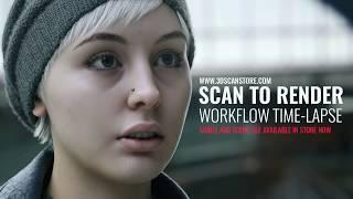 3D Face Scan to Final Render Time Lapse