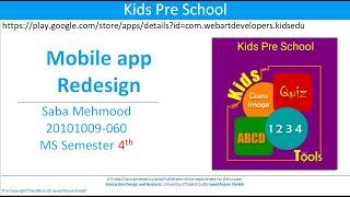 Kids Pre School  : Redesign Mobile App Project