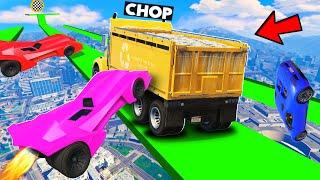 GTA 5 CHOP AND FROSTY ESCAPE CARS VS RUNNERS