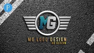 M G  Professional Logo Design    || How To Make logo on pixellab [ADITYA HARDE DESIGN]