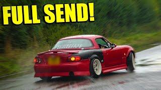 Modified Cars Leave Car Show Sideways in The Rain!