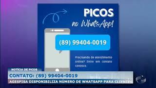 Agespisa disponibiliza número de Whatsapp para clientes