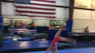 Amazing gymnast tumbles back tuck at Planet Gymnastics
