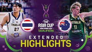 Thailand  v Australia  | Extended Highlights | FIBA Asia Cup 2025 Qualifiers