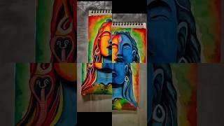 #new shorts lord Shiva penting watercolor step by step #shortvideo #Rup art & craft academy #rup