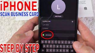   How To Scan Business Card To iPhone Contact 