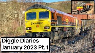 What's a CLASS 59 doing up here?! 500 Sub GIVEAWAY | Diggle Diaries: January 2023 Part 1