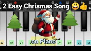 2 Very Easy Christmas Songs - Piano tutorial -For Beginner