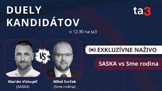 Duely kandidátov: Marián Viskupič (SASKA) vs Miloš Svrček (Sme rodina)