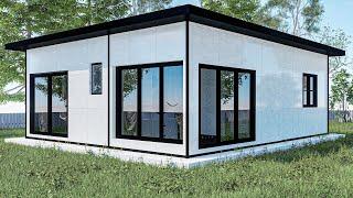 49m² (7x7) Modern Small House Design | 1 Bedroom | Floor Plan | Cozy Space | Tiny House