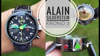 The mix of ART and Watchmaking - Alain Silberstein - KRONO 2 in Black PVD - Vajloux 7751