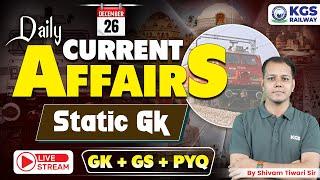 26 December 2024 Current Affairs Static GK | Static GK+GS PYQ | Current Affair by Shivam Tiwari Sir