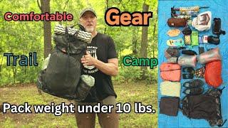 Gear of a pack load under 10 lbs. / Functional / Very comfortable