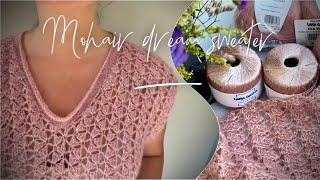 ХИТ ОСЕНИ: воздушный джемпер из мохера с пайетками!!!  Amazing crochet sweater! 