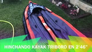 Hinchando kayak familiar en menos de 3 minutos