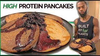 EASY Yummy Vegan Chocolate Vanilla Protein Pancakes | Vegan Bae Fit