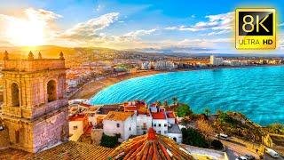 Trip to SPAIN in 8K ULTRA HD - Travel to the Best Places in Spain Tour with Relaxing Music 8K TV