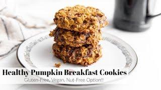 Healthy Pumpkin Breakfast Cookies (Gluten-free & Vegan)