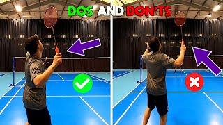 Common Beginner Badminton Mistakes - Do And Don'ts 2