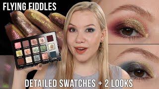 Adept Cosmetics Flying Fiddles Palette | In Depth Swatches and 2 looks