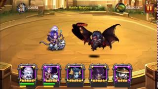 Heroes Charge Lv 85 ULTIMATE Fallen Dominion team 2 heroes won over team of 5 lv 81 full enchanted