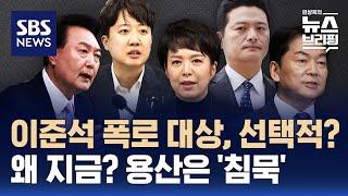 이준석 폭로 대상과 시점 두고 갑론을박…용산은 '침묵' / SBS / 편상욱의 뉴스브리핑