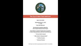 The City of Fulton Town Hall Event